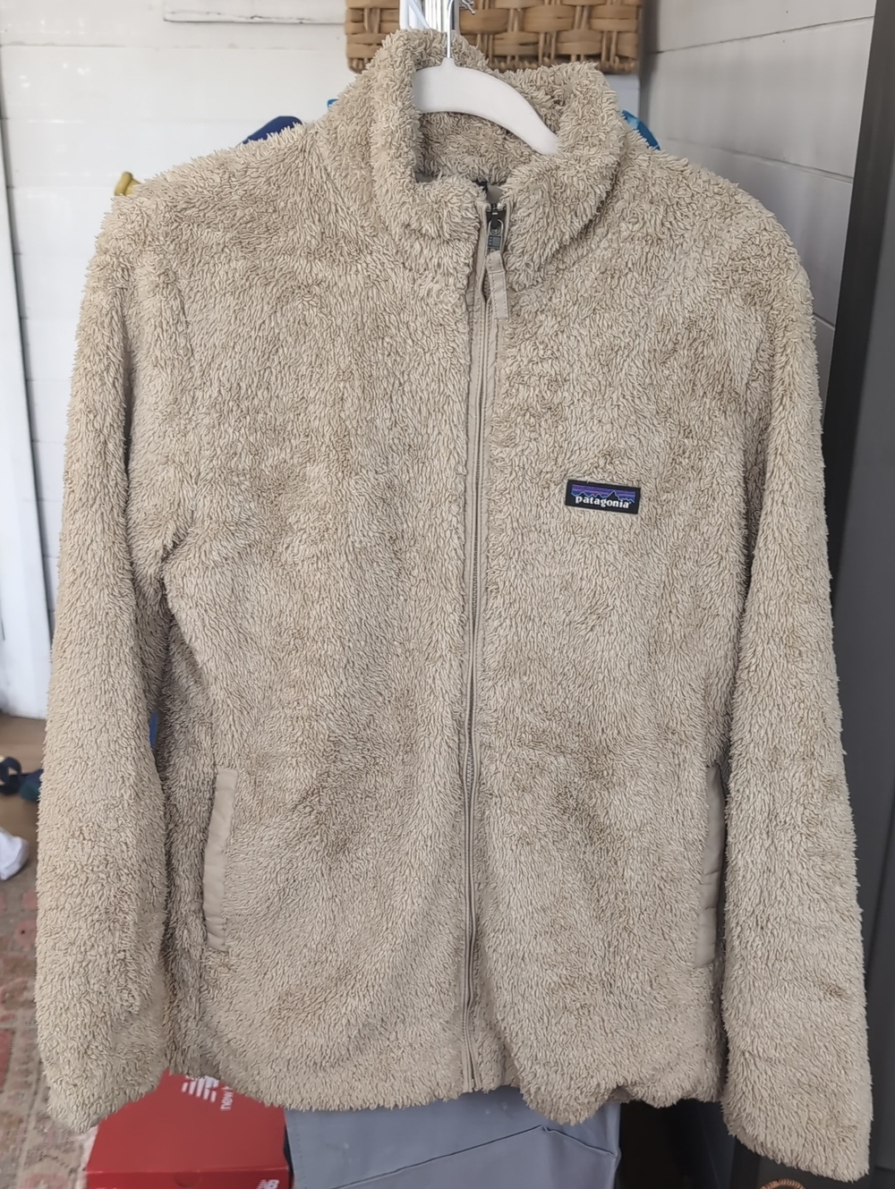 Patagonia Beige Sherpa Teddy Fleece Jacket